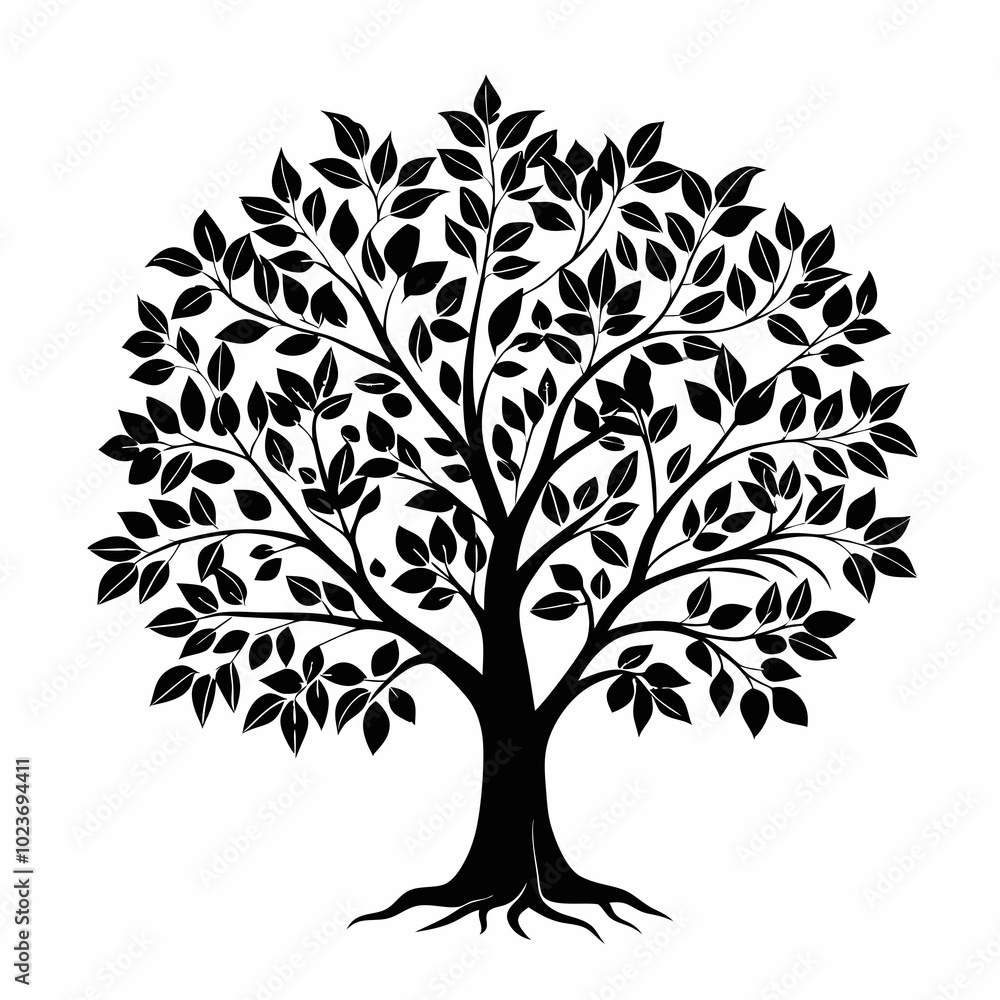 Obraz premium chinquapin-tree-silhouette