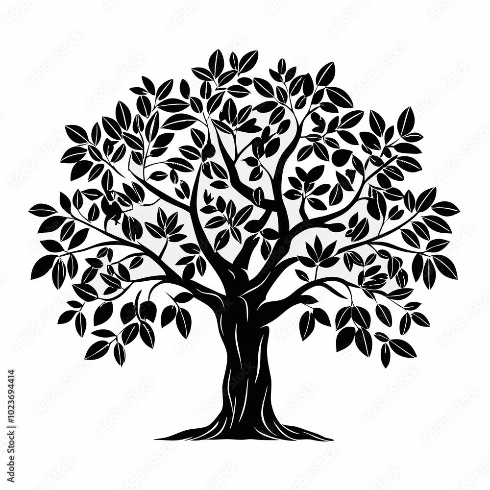 Obraz premium carob-tree-silhouette