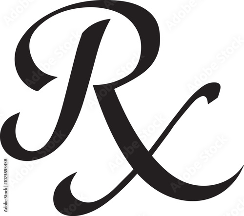 Rx pad template, Medical regular prescription form.