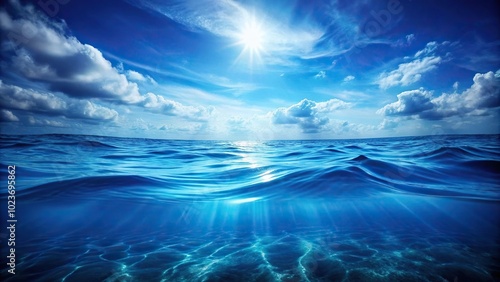 abstract deep blue water background