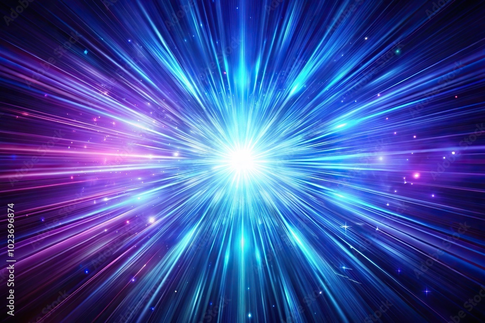 Abstract explosion of violet and blue light background Abstract explosion of violet and blue light background