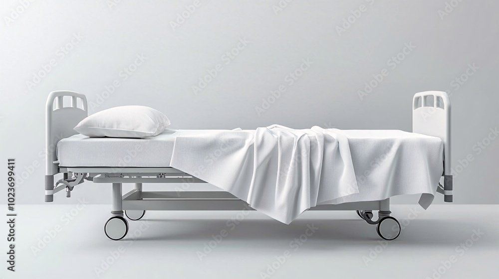 Hospital Bed with Clean Crisp Sheets Hospital Bed with Clean Crisp Sheets