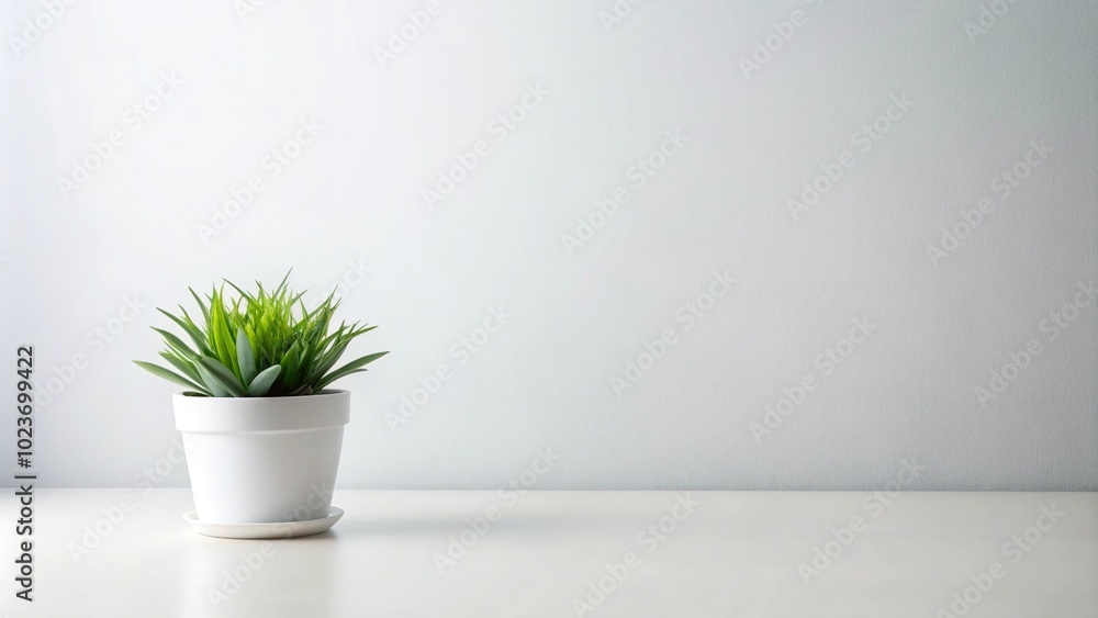 Healthy plant on white table Healthy plant on white table