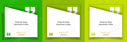 3D bubble testimonial banner, quote, infographic. Social media post template designs for quotes. Empty speech bubbles, quote bubbles and text box. Vector Illustration EPS10.