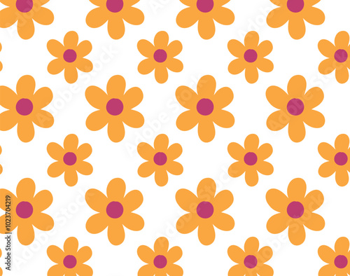 Seamless  botany flowers Pattern, Abstract colorful flowers background. style for fabric, banners, wallpaper, posters, websites, online shopping.Vector illustration design and creative idea,eps 10.