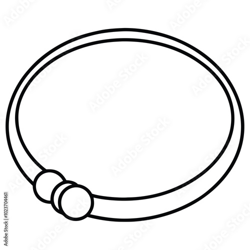 Fashionable Bracelet Line Art Illustration.