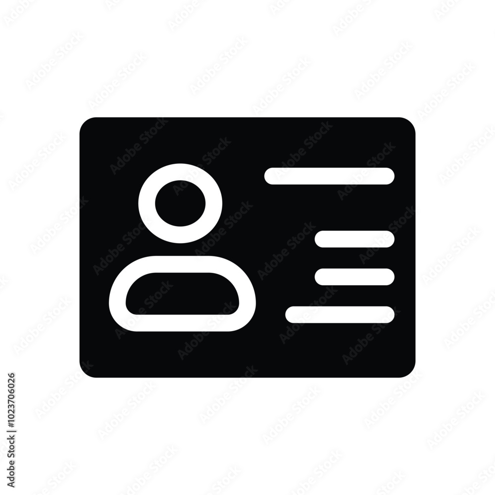 ID card vector icon illustration ID card vector icon illustration