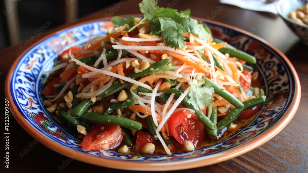 Fresh Vibrant Salad with Crunchy Vegetables and Herbs Fresh Vibrant Salad with Crunchy Vegetables and Herbs