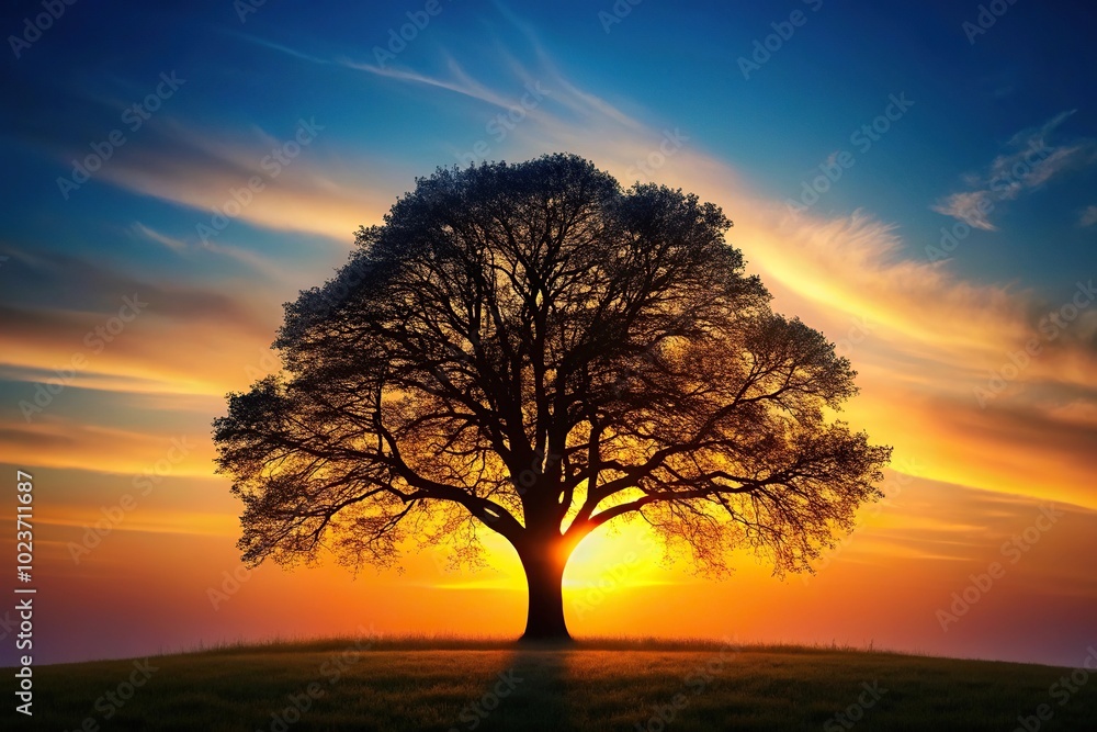 Obraz premium Heartwarming artistic silhouette of roots and growth