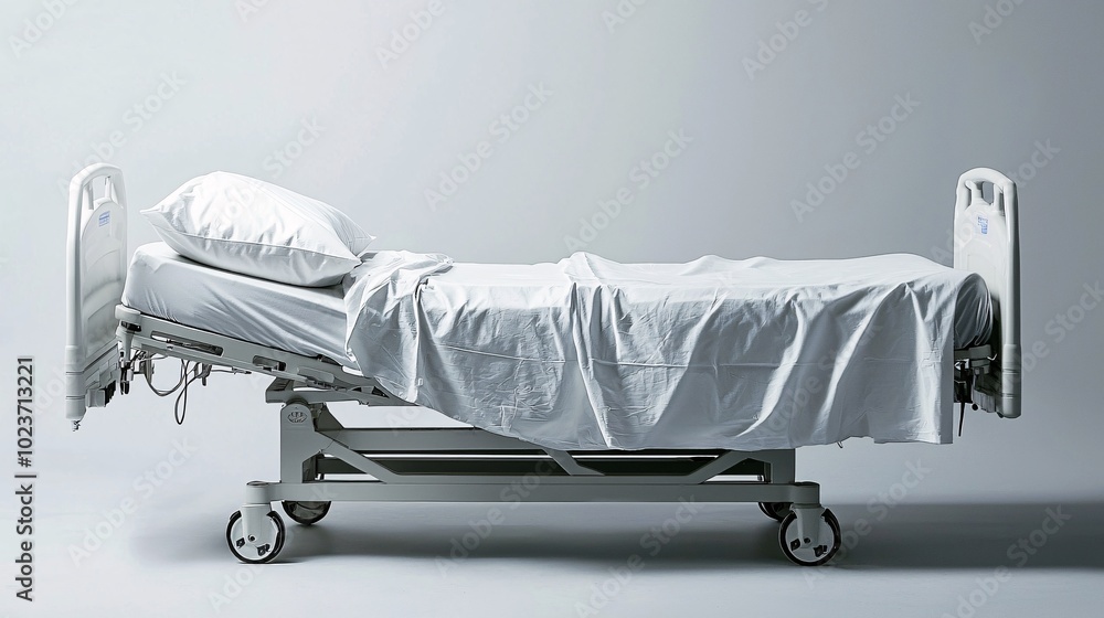 Hospital Bed with Clean Crisp Sheets Hospital Bed with Clean Crisp Sheets