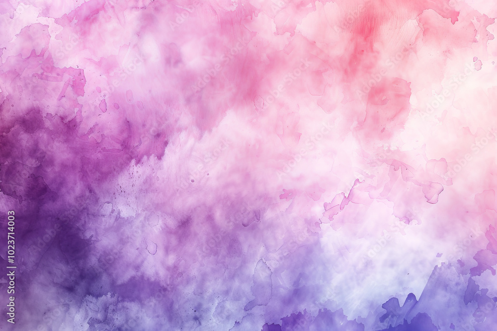 A painting of a purple and pink sky with white clouds A painting of a purple and pink sky with white clouds