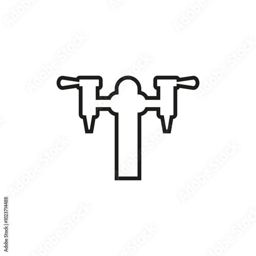 Beer pump icon with tap and handle. Vector illustration on white background.