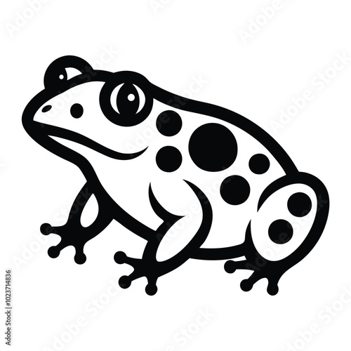 Solid color Oregon Spotted Frog animal vector design