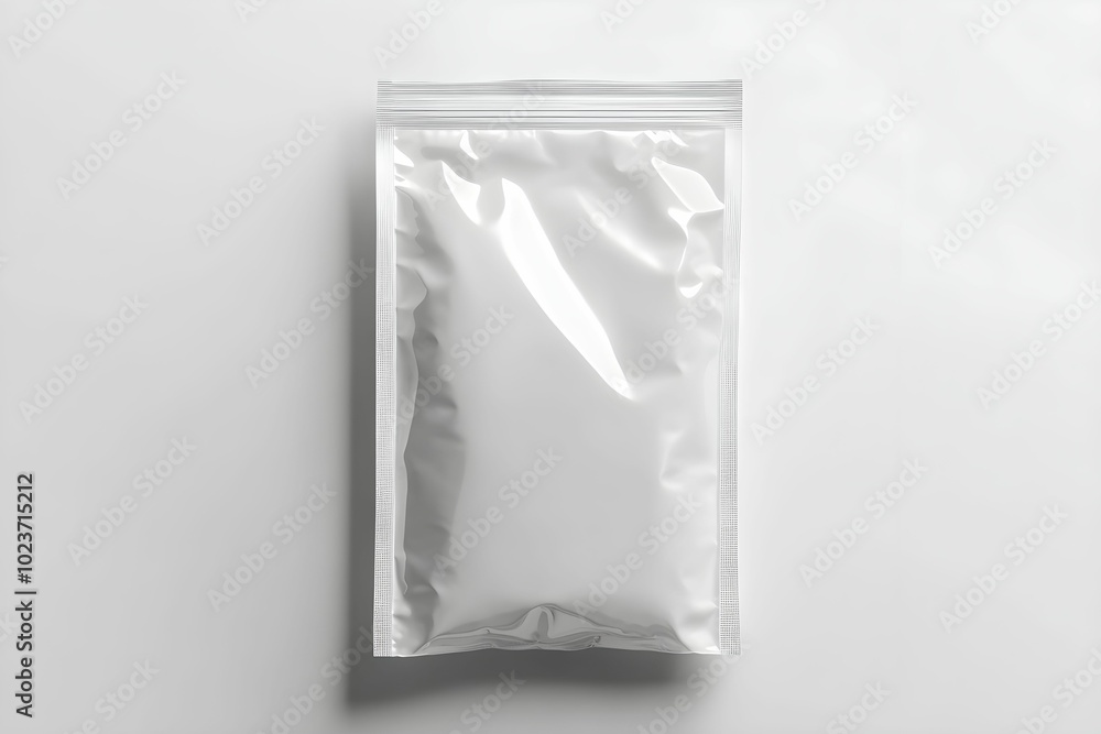 Sealed white packaging on a clean surface, showcasing a product ready for retail display Sealed white packaging on a clean surface, showcasing a product ready for retail display