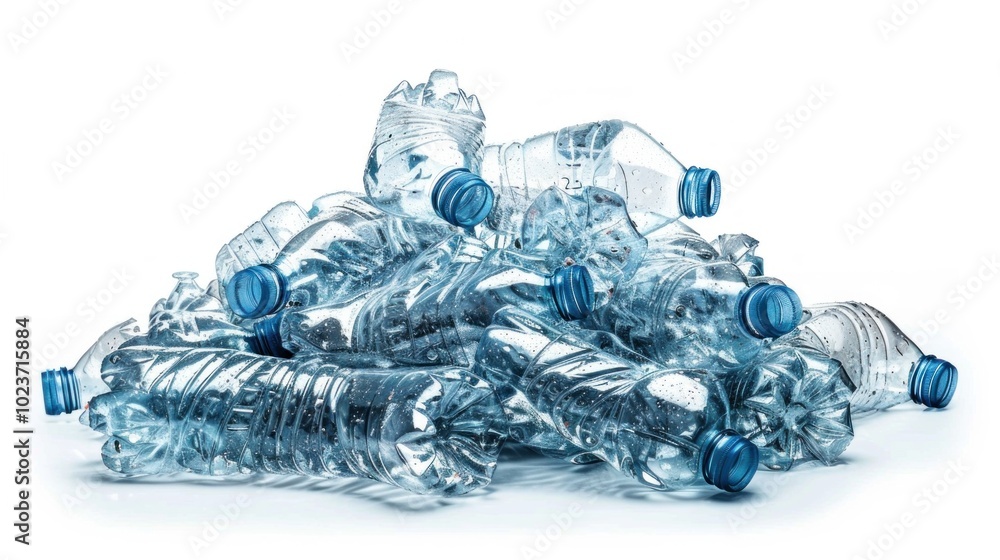 Fototapeta premium Pile of Empty Plastic Water Bottles