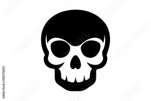 Skull | vector silhouette illustration on white background