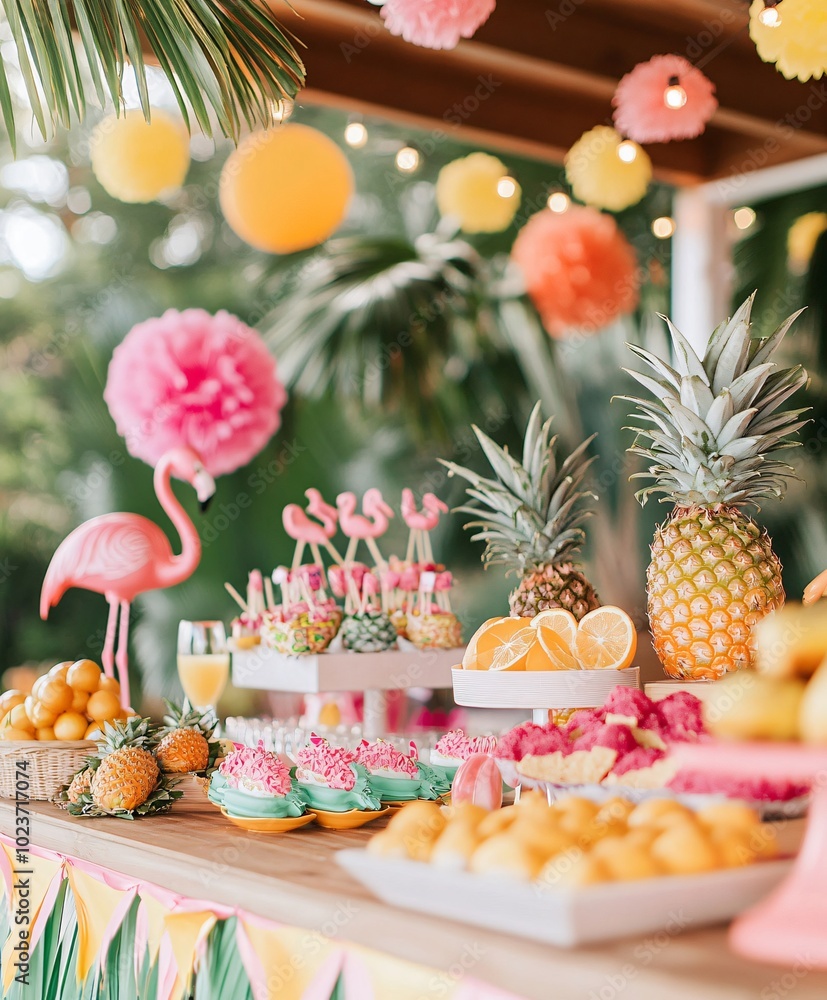 Fototapeta premium summer party buffet decoration