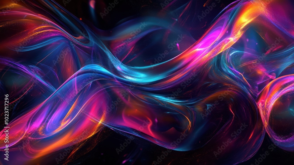 Abstract Swirling Light with Vibrant Colors Abstract Swirling Light with Vibrant Colors