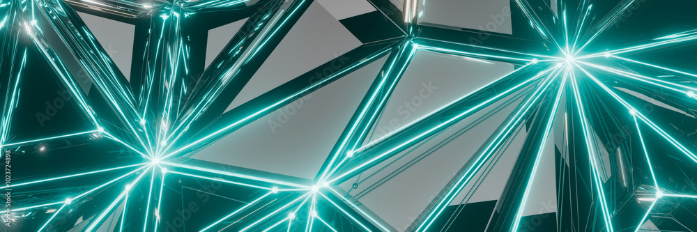 © ADDICTIVE STOCK - Futuristic 3D abstract neon network illustration © ADDICTIVE STOCK - Futuristic 3D abstract neon network illustration