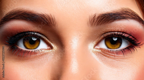 Close up on hazel eyes 