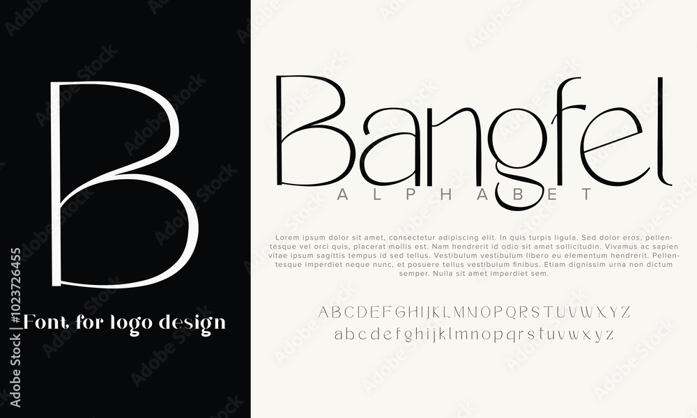 Bangfel vector alphabet font for logo design Bangfel vector alphabet font for logo design