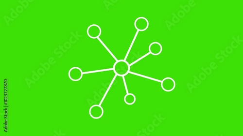 Business, Technology, Internet and network concept animated on green background.