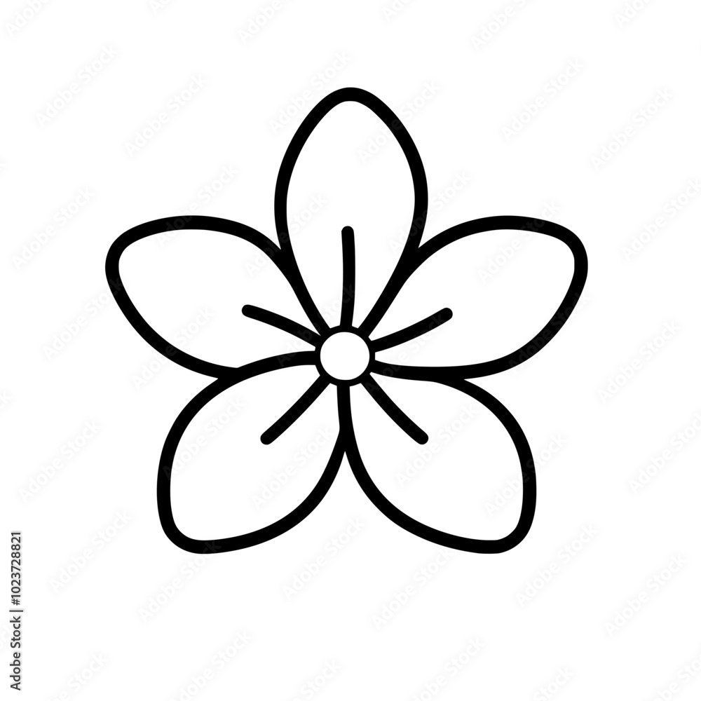 Simple Flower Blossom Line Icon Simple Flower Blossom Line Icon