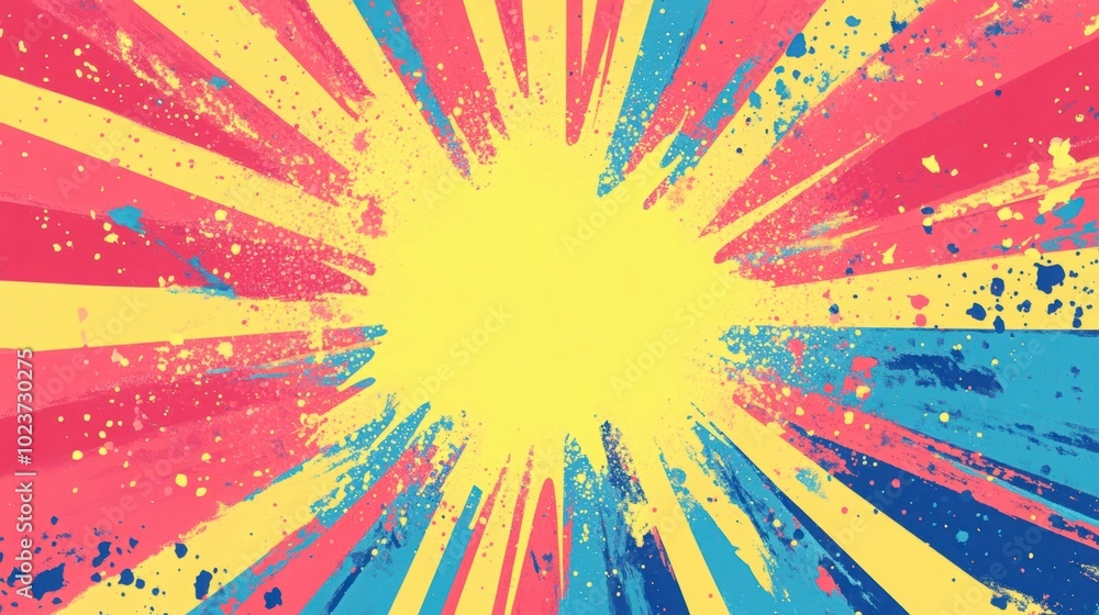 Pop art background in bright color, with explosion and rays. Pop art background in bright color, with explosion and rays.