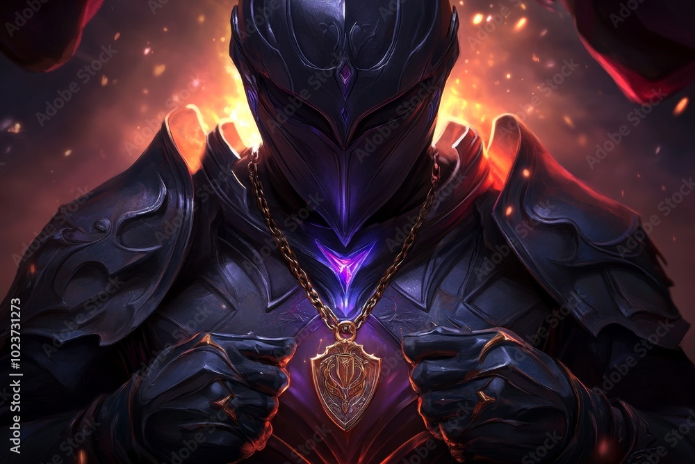 A mystical veteran soldier in enchanted armor, standing under a celestial light as they receive a service medal for defending the realm A mystical veteran soldier in enchanted armor, standing under a celestial light as they receive a service medal for defending the realm
