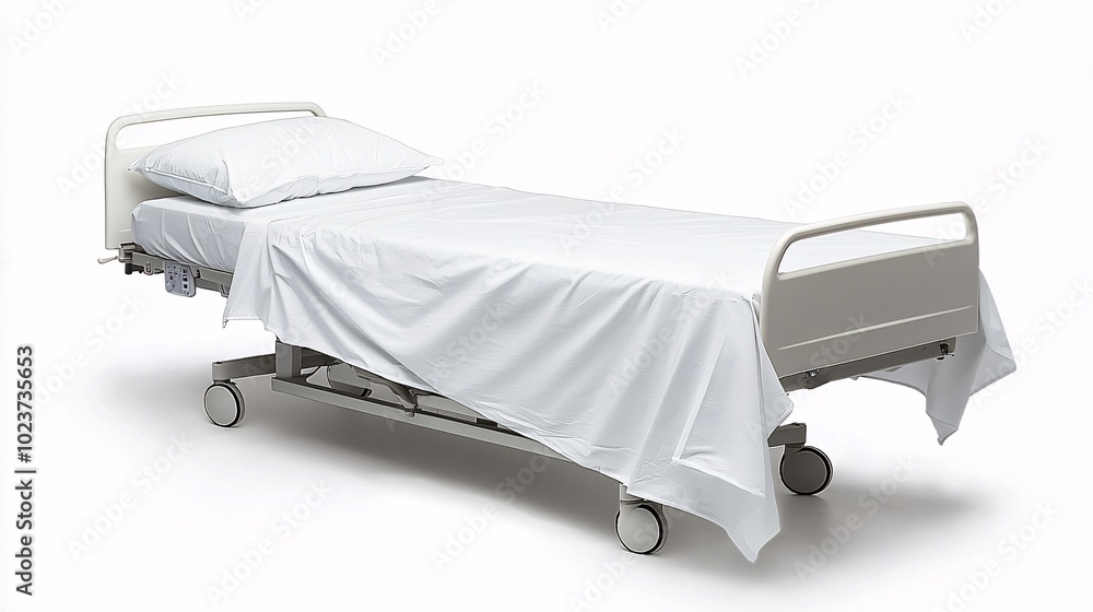 Hospital Bed with Cleanly Arranged Sheets Hospital Bed with Cleanly Arranged Sheets