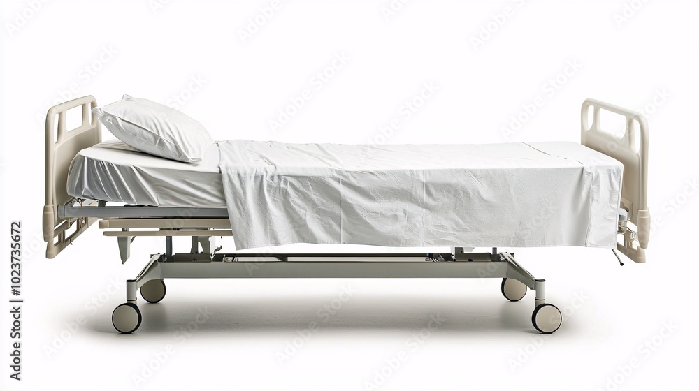 Hospital Bed with Cleanly Arranged Sheets Hospital Bed with Cleanly Arranged Sheets