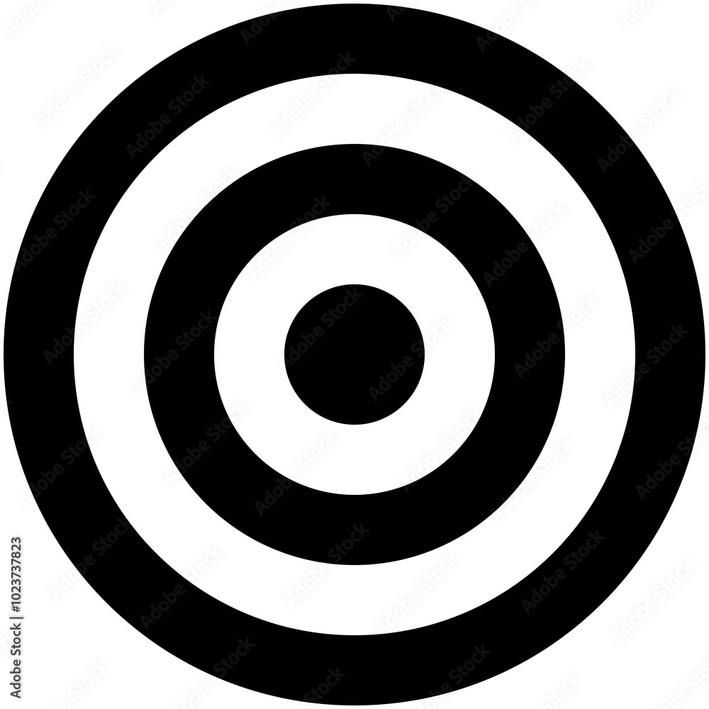Isolated minimalist bullseye target symbol, featuring concentric circles in black and white. Concepts: aiming, precision, goal-setting.
Isolated minimalist bullseye target symbol, featuring concentric circles in black and white. Concepts: aiming, precision, goal-setting.