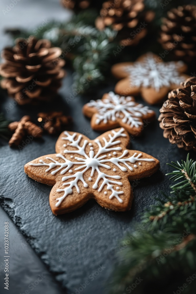 Christmas cookies and a happy new year decoration
Christmas cookies and a happy new year decoration