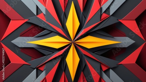 Wallpaper Mural Vibrant spectrum kaleidoscope of multi-colored triangles. Torontodigital.ca