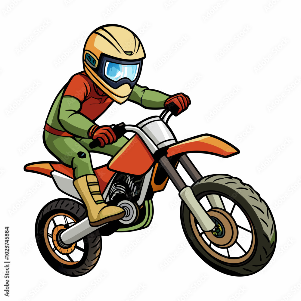 Obraz premium biker on a motorcycle