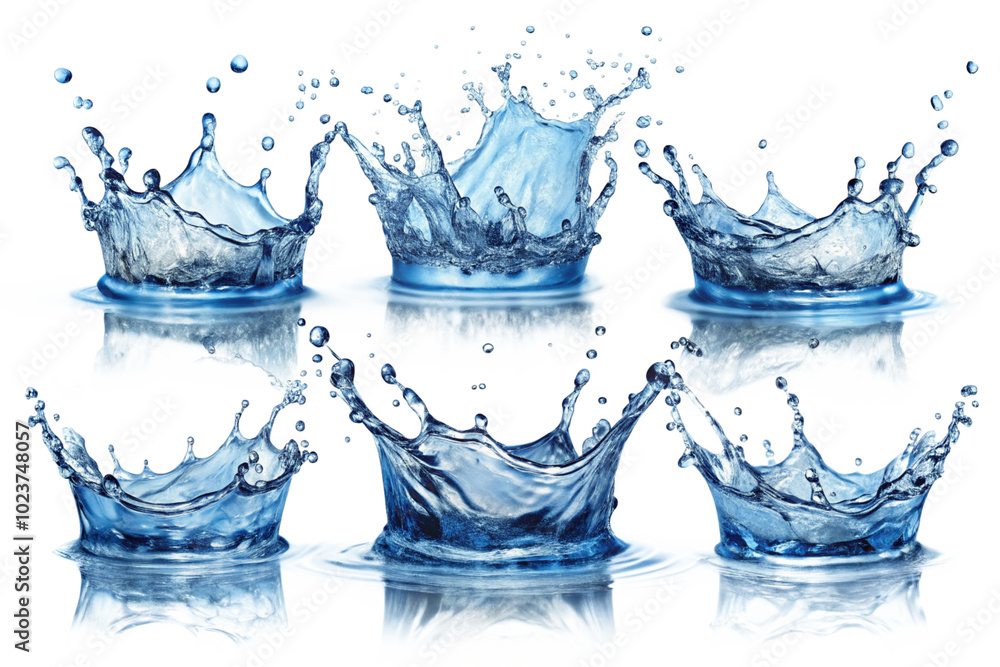 set-of-pure-water-splashes png set-of-pure-water-splashes png