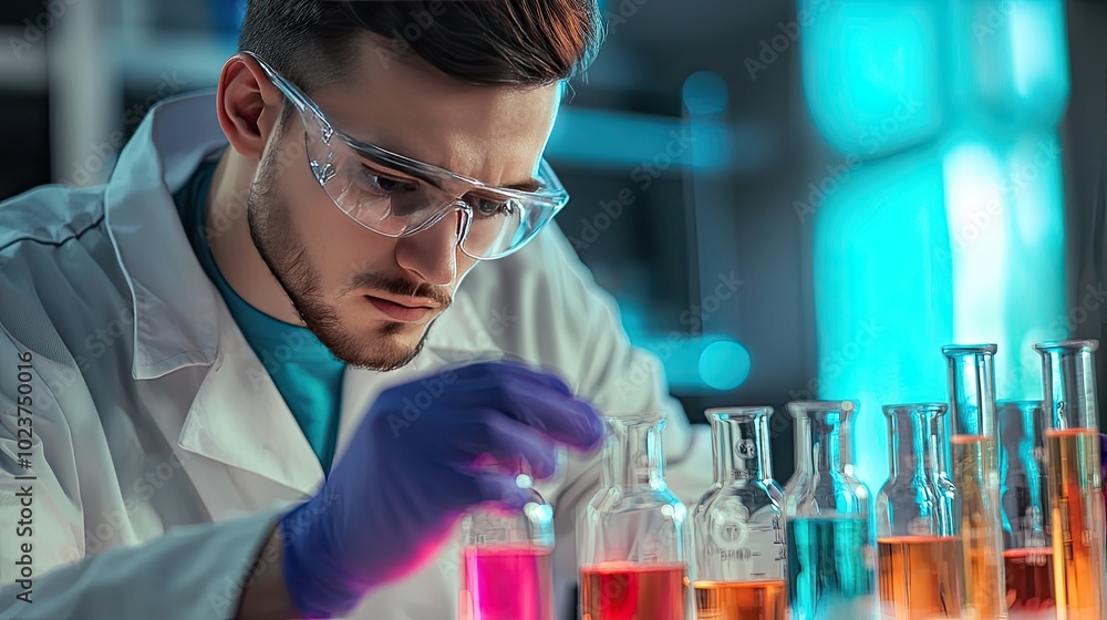 Fototapeta premium Research products in the laboratory. Generated by ai.