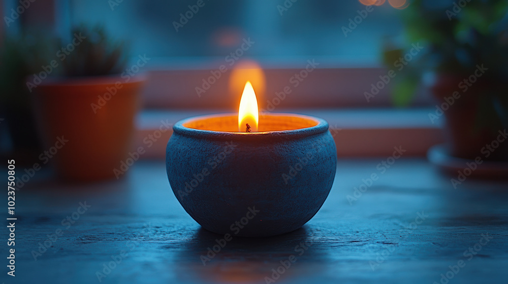 A single lit candle casting a warm light in a cozy setting, creating a peaceful ambiance for joyful moments and reflections. A single lit candle casting a warm light in a cozy setting, creating a peaceful ambiance for joyful moments and reflections.