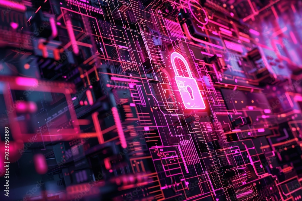 Modern concept depicting digital safety. Modern concept depicting digital safety.