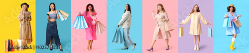 Group of young women with s...