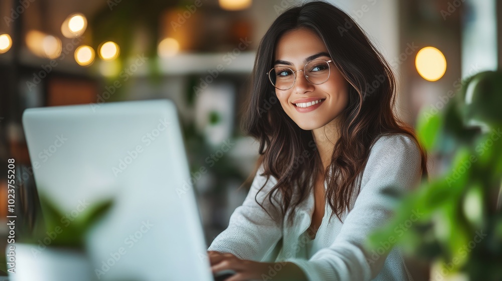 Successful Woman Leveraging Cutting-Edge Tools in Her Office Successful Woman Leveraging Cutting-Edge Tools in Her Office