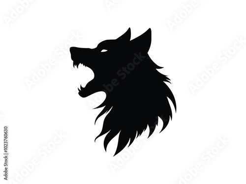 Werewolf Silhouette Set for Halloween and Horror Designs photo