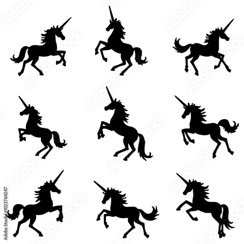 unicorn silhouettes