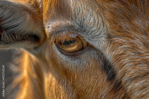 Close up photography of goat faces. photo