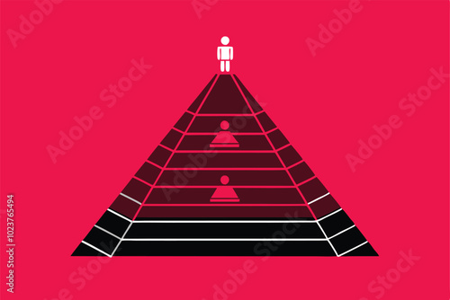 A pyramid diagram illustrating the structure of a soccer league.