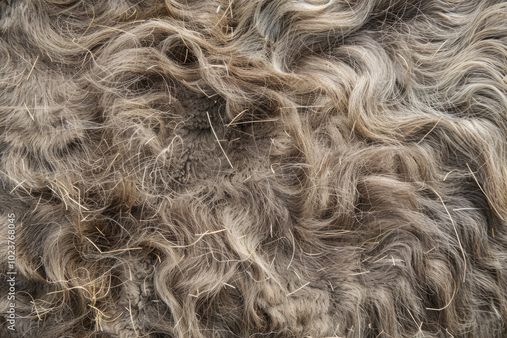Obraz premium Goat hair on the ground. Goat hair nature ecology farm