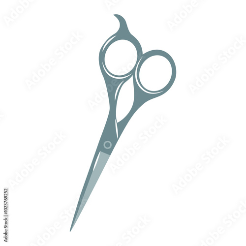 Scissors. Professional hairdresser tool. Vector isolated on white background.