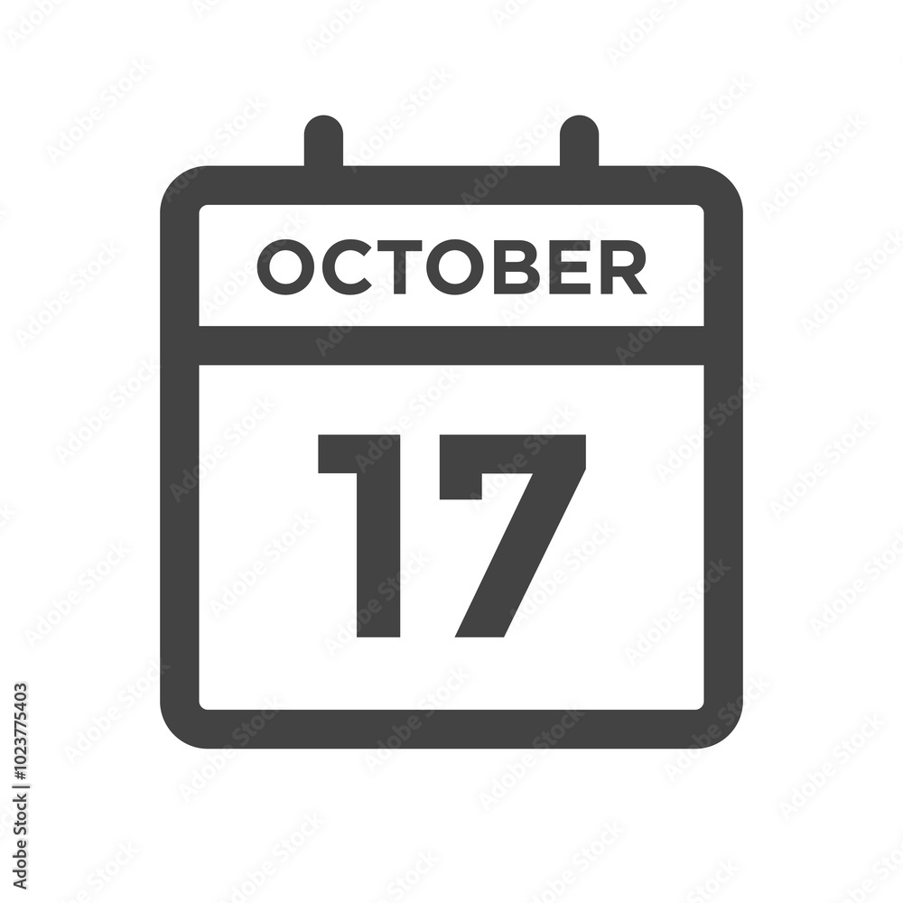 October 17 Calendar Day or Calender Date - Deadline or Appointment October 17 Calendar Day or Calender Date - Deadline or Appointment