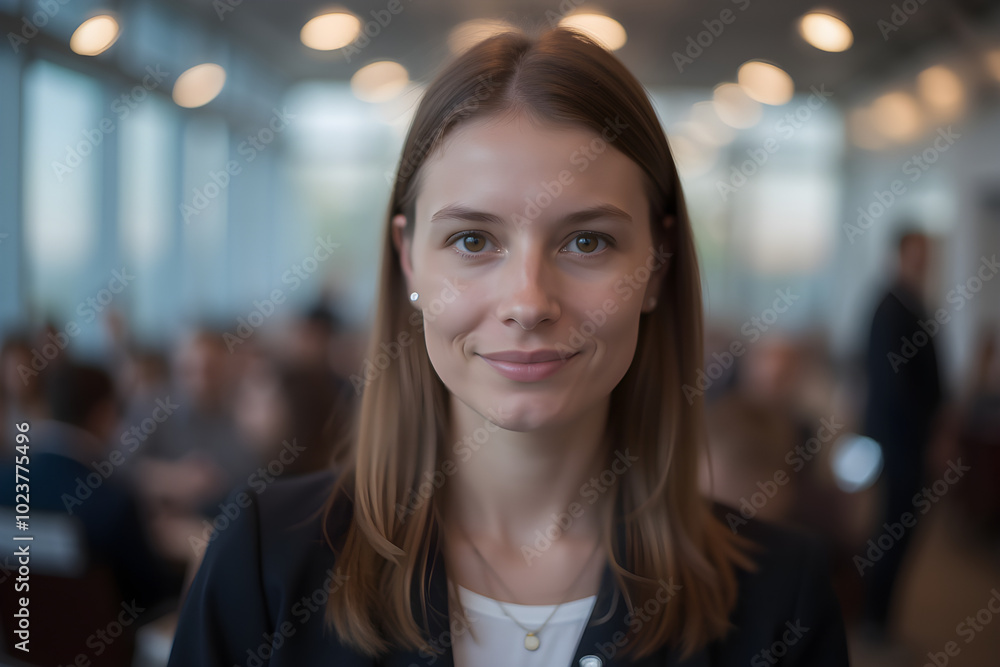 the portrait of a woman at a conference the portrait of a woman at a conference