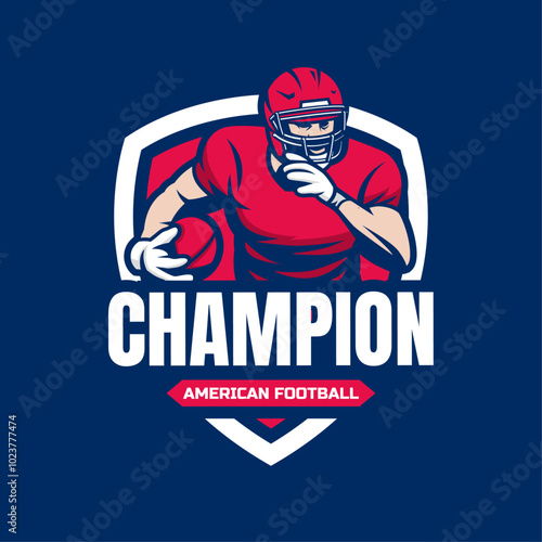 American football logo badges vector. Football logos collection. American football league labels, emblems and design elements